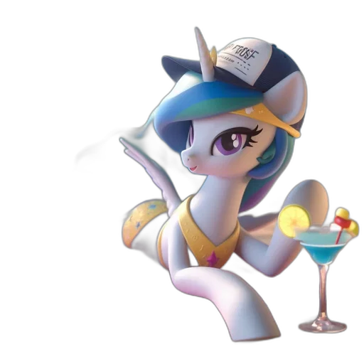 staff, hat, 3d render, concept art transparent PNG cut-out