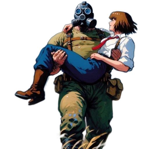 mask, comic book art, concept art, underwater transparent PNG cut-out