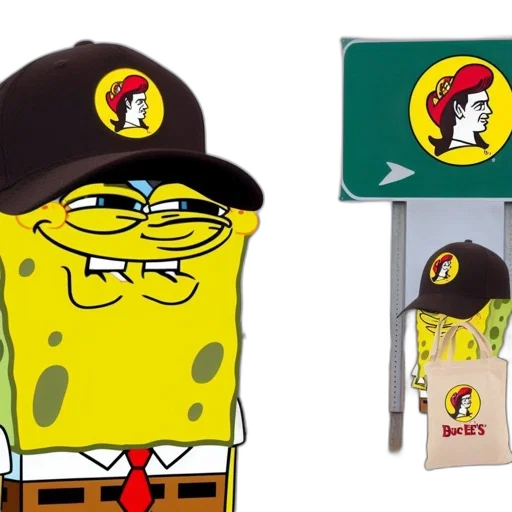 hat, jacket, spongebob, squarepants transparent PNG cut-out