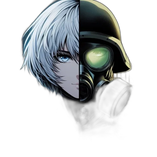 mask, robot, face, comic book art transparent PNG cut-out