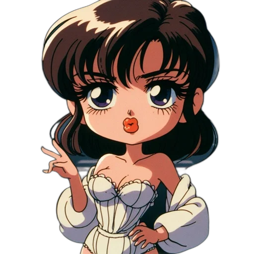dress, anime, cartoon, pixel art transparent PNG cut-out