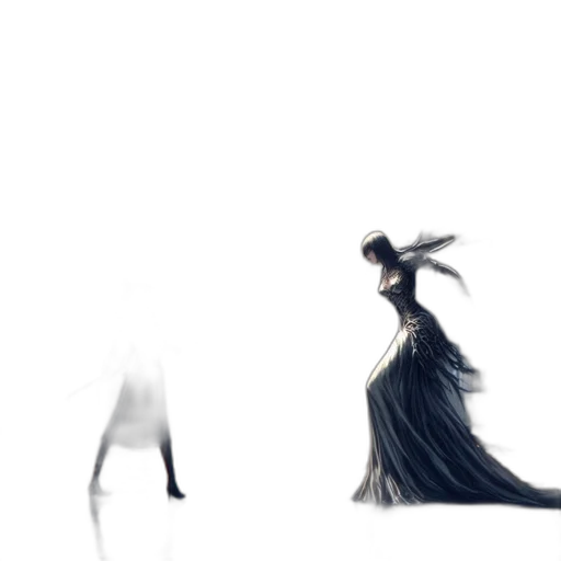 dress, sword, creature, hair transparent PNG cut-out