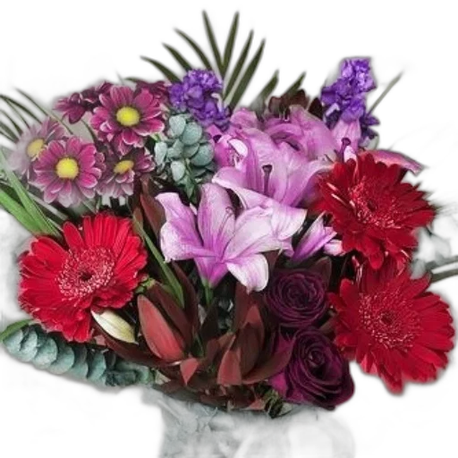 flower, crown, photorealistic, colorful transparent PNG cut-out