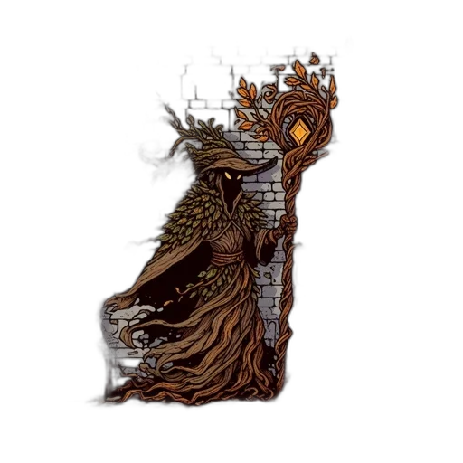 crown, dress, tree, creature transparent PNG cut-out