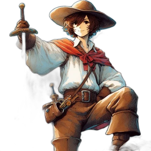 staff, weapon, hat, concept art transparent PNG cut-out