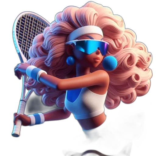hair, concept art, cartoon, 3d render transparent PNG cut-out
