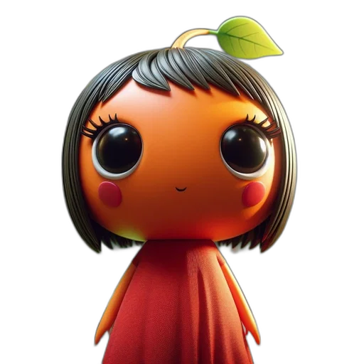 staff, creature, face, 3d render transparent PNG cut-out