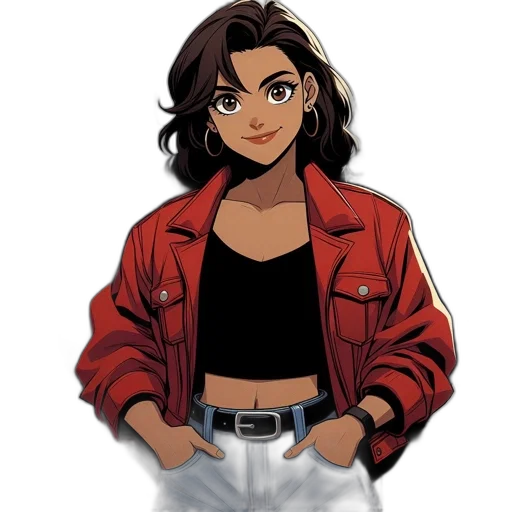 jacket, staff, cartoon, comic book art transparent PNG cut-out
