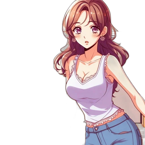 dress, anime, pixel art, cartoon transparent PNG cut-out