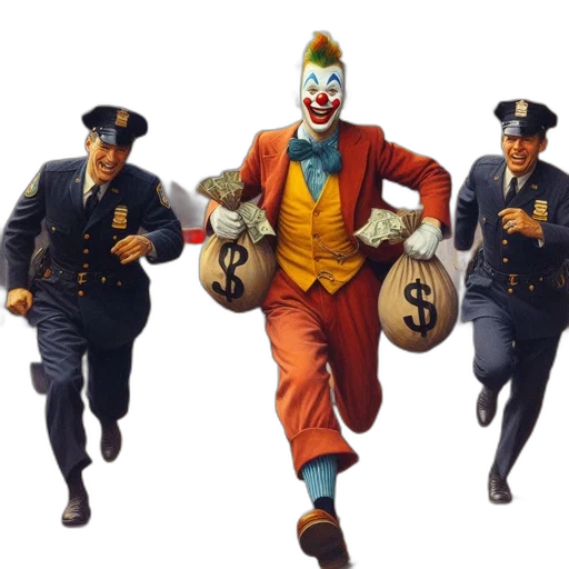 mask, concept art, clown, dressed transparent PNG cut-out