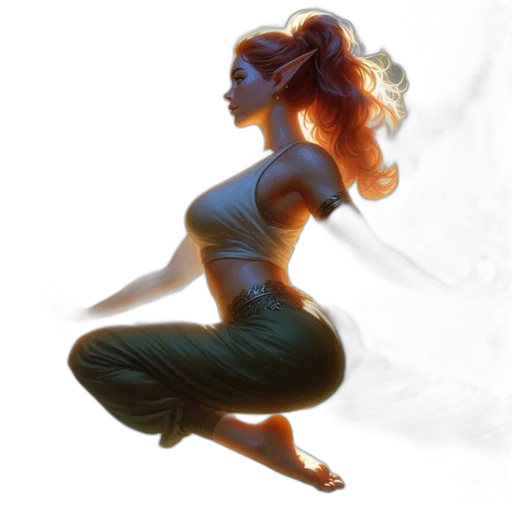 hair, concept art, fantasy art, photorealistic transparent PNG cut-out