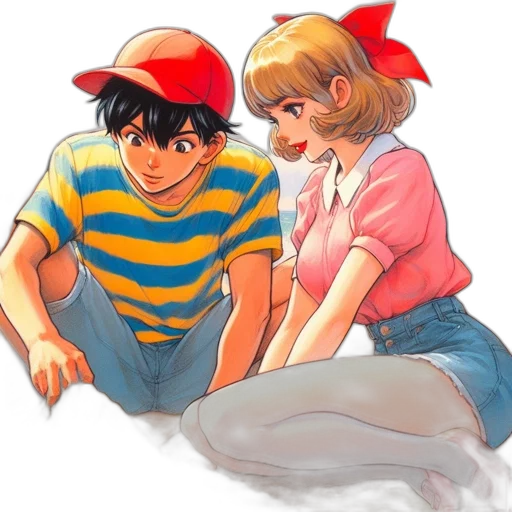 hat, watercolor, anime, concept art transparent PNG cut-out