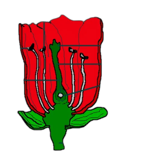 crown, flower, dragon, staff transparent PNG cut-out