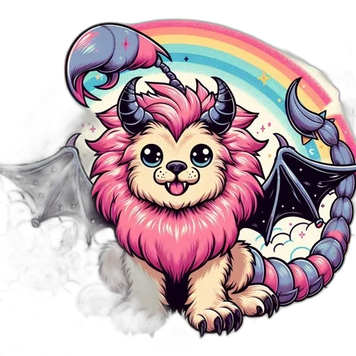 dragon, creature, staff, animal transparent PNG cut-out