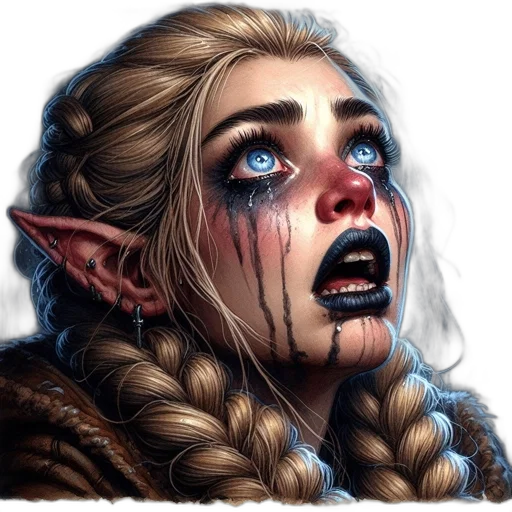 face, fantasy art, concept art, photorealistic transparent PNG cut-out