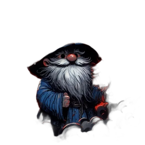creature, staff, animal, hat transparent PNG cut-out