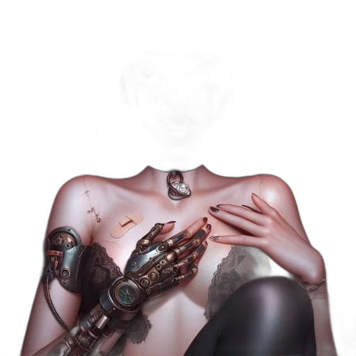 robot, jewelry, dress, mask transparent PNG cut-out