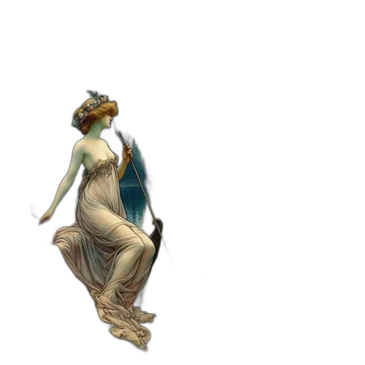 staff, dress, dragon, crown transparent PNG cut-out