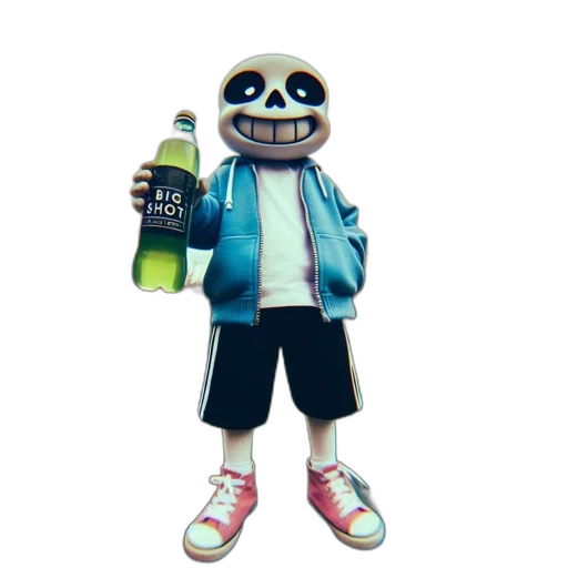 bottle, jacket, robot, creature transparent PNG cut-out