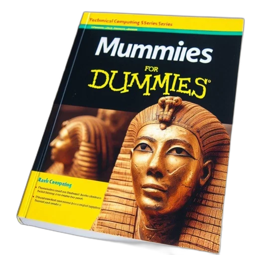 book, titled, mummies, dummies transparent PNG cut-out