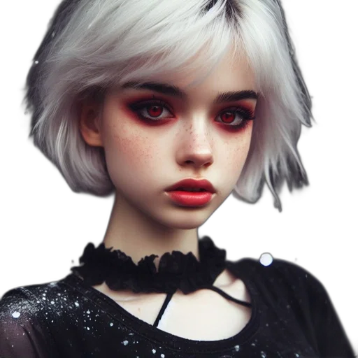 face, hair, creature, dress transparent PNG cut-out