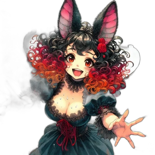 dress, mask, staff, creature transparent PNG cut-out