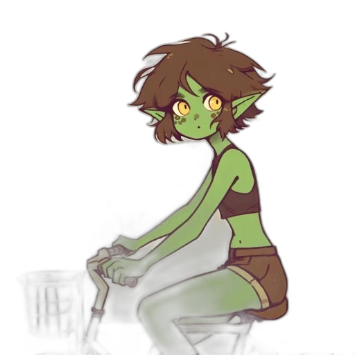 creature, robot, staff, concept art transparent PNG cut-out