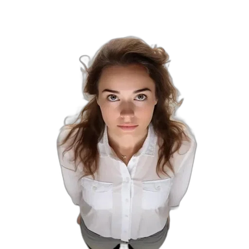 staff, face, jacket, hair transparent PNG cut-out