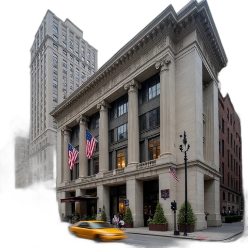 building, photorealistic, city street, united transparent PNG cut-out