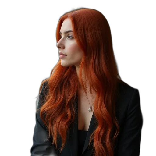 hair, jacket, staff, dress transparent PNG cut-out