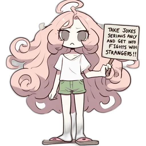 dress, hair, creature, staff transparent PNG cut-out