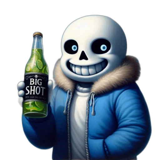bottle, jacket, robot, creature transparent PNG cut-out