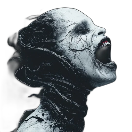 face, mask, creature, concept art transparent PNG cut-out