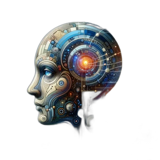 robot, face, mask, crown transparent PNG cut-out