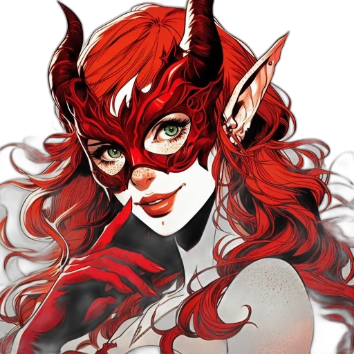 mask, comic book art, fantasy art, concept art transparent PNG cut-out