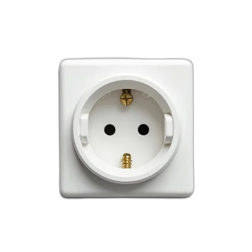 white, plastic, socket, wall transparent PNG cut-out