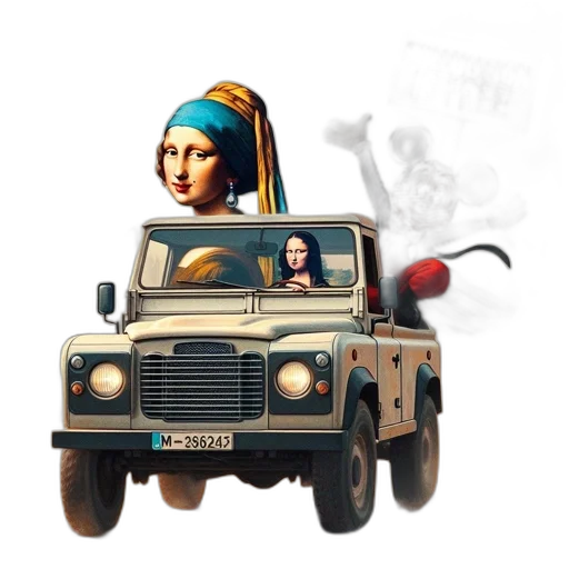 car, weapon, concept art, photorealistic transparent PNG cut-out
