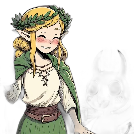 staff, dress, mask, flower transparent PNG cut-out