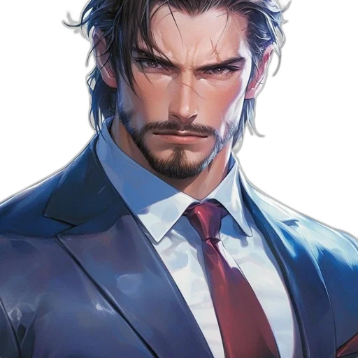 face, jacket, comic book art, concept art transparent PNG cut-out