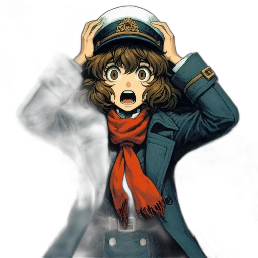 hat, staff, jacket, weapon transparent PNG cut-out