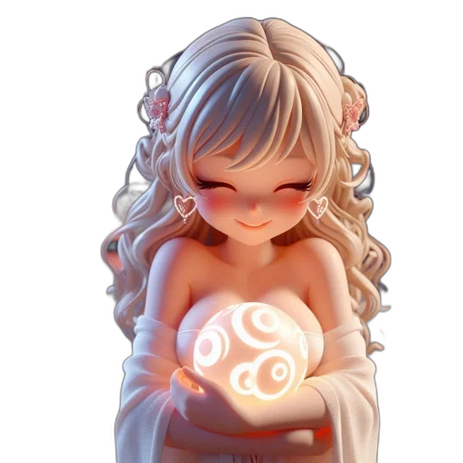 dress, jewelry, staff, fantasy art transparent PNG cut-out