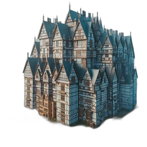 building, 3d render, concept art, grand transparent PNG cut-out