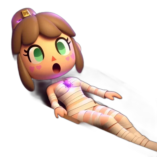 dress, creature, animal, staff transparent PNG cut-out