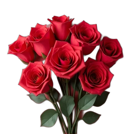 flower, photorealistic, 3d render, red transparent PNG cut-out