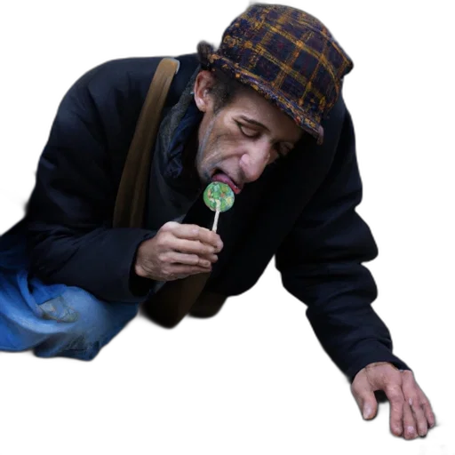 staff, jacket, umbrella, creature transparent PNG cut-out