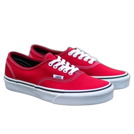 shoes, 3d render, red, vans transparent PNG cut-out