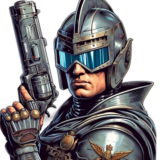 robot, weapon, comic book art, concept art transparent PNG cut-out