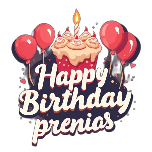birthday, logo, person, buddies transparent PNG cut-out