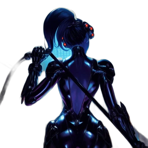 robot, creature, mask, cyberpunk transparent PNG cut-out
