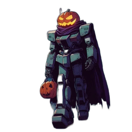 robot, concept art, pixel art, 3d render transparent PNG cut-out